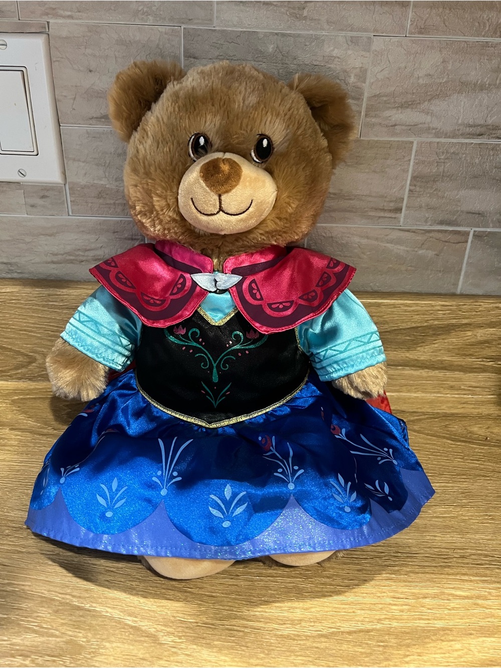 Build a Bear: Plush Bear Anna FROZEN Costume - Anna Dress & Cape Set Outfit
